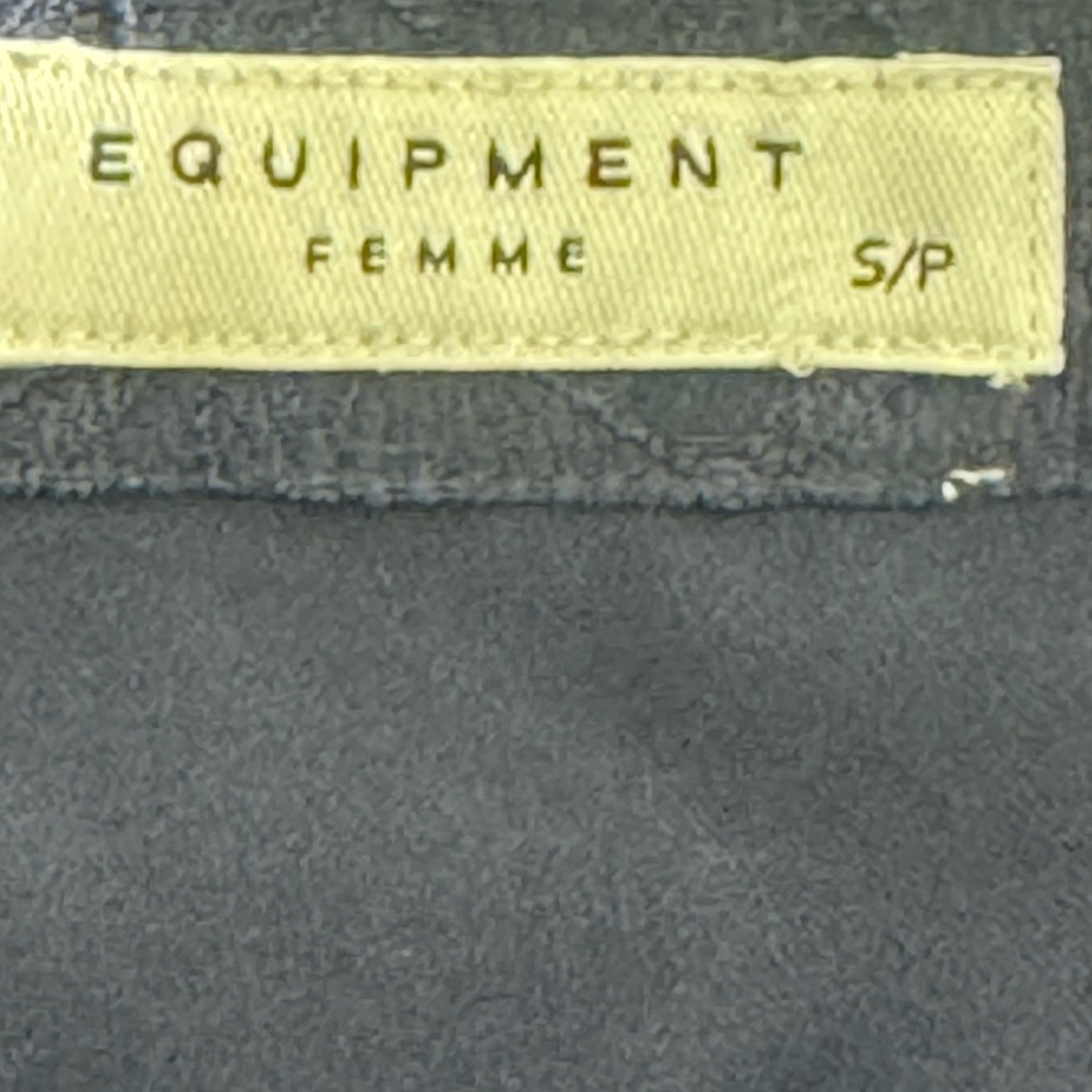 Equipment shirt Dress‎ Womens Sz Small Lace Button Up Mini Navy Blue long sleeve - Picture 9 of 11